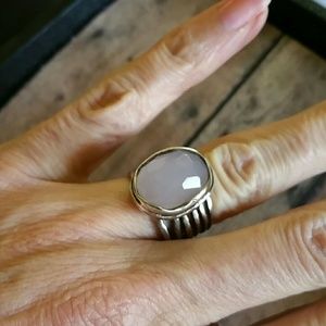 Silpada rose quartz ring